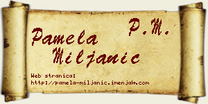 Pamela Miljanić vizit kartica